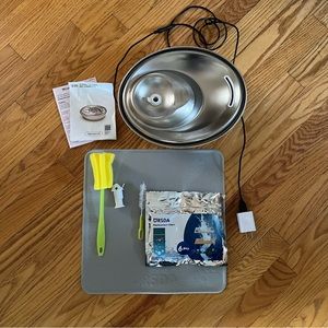 ORSDA Cat/Dog/Pet Stainless Steel Filtered Watering Station/Fountain